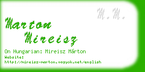 marton mireisz business card