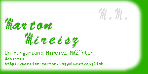 marton mireisz business card